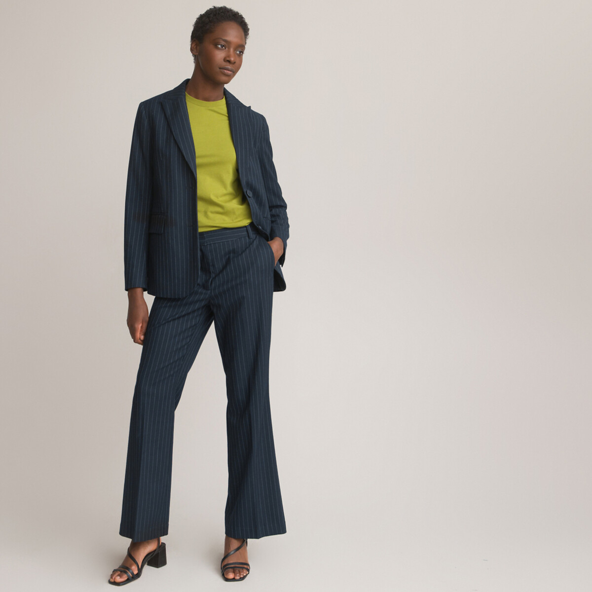 COLEÇÃO LA REDOUTE<br>Blazer de corte reto, listras de tênis