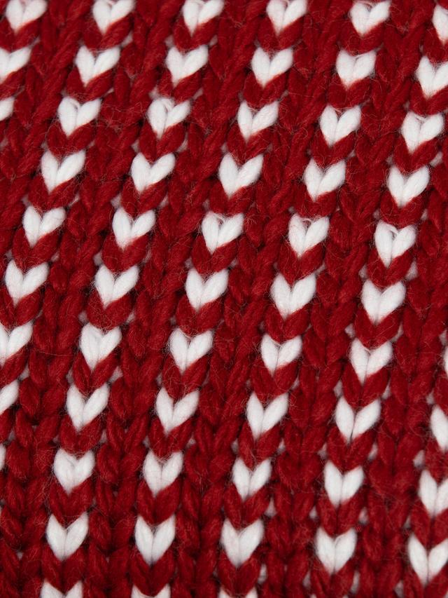 Strick-Kissen mit Pompoms