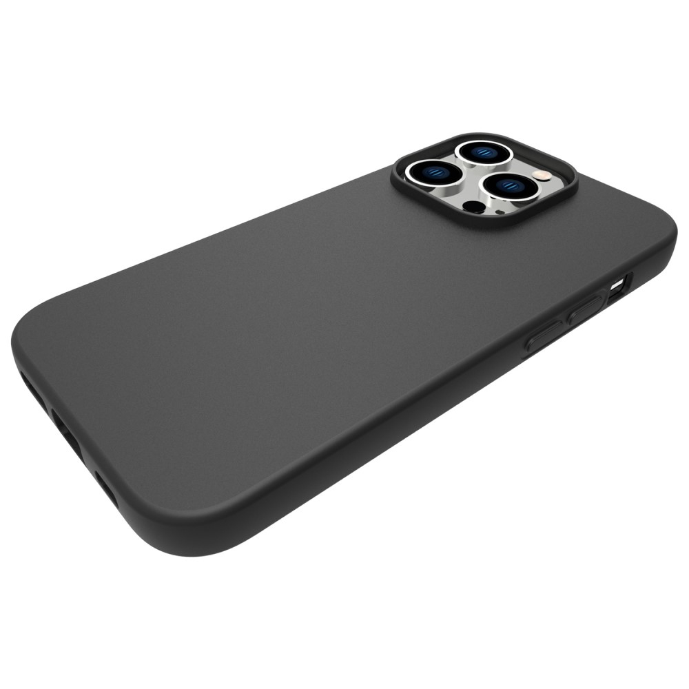 iPhone 14 Pro Gummi Case Hülle Matt - Schwarz