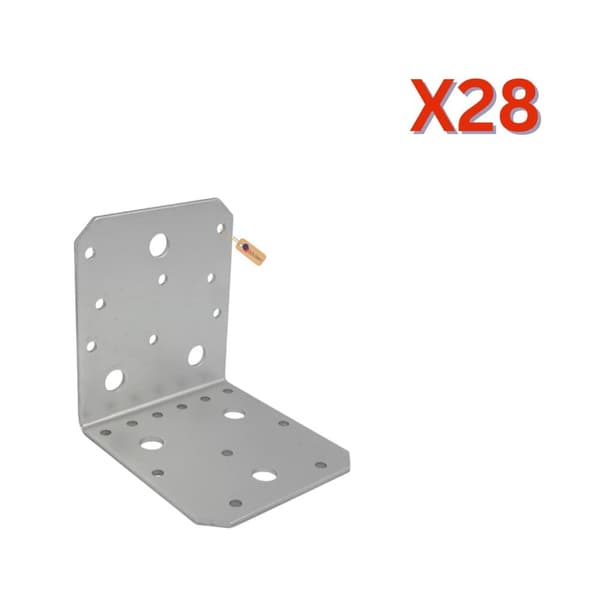 Vinkelbeslag 105x105x90x3 mm, 28 stk