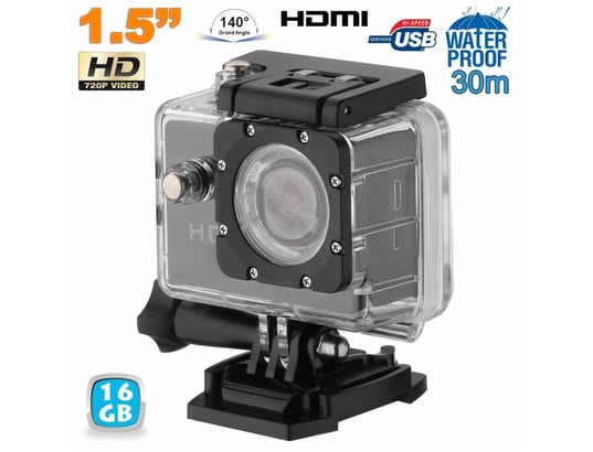 YONIS - Caméra sport action étanche 1.5'' HD 720p grand angle 140° n...