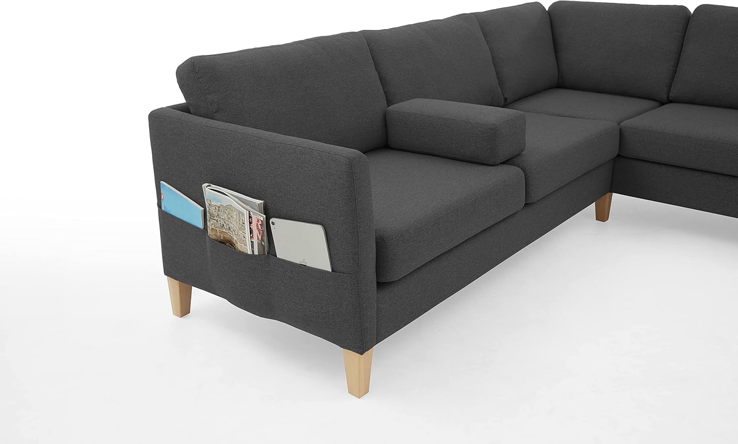 Atlantic Home Collection Ecksofa mit Ottomane rechts