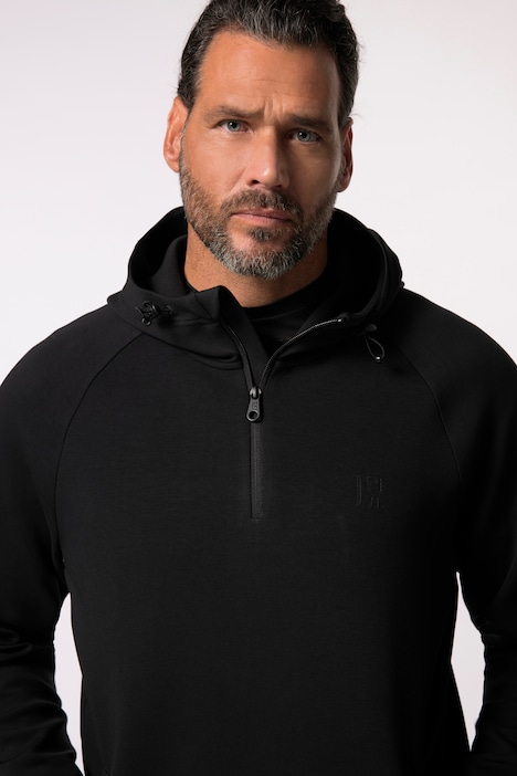 JAY-PI Sweat-Troyer, Fitness, Kapuze, Zippkragen, bis 7 XL