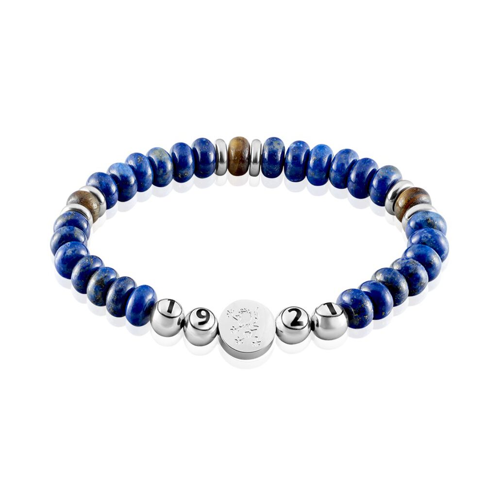Bracelet Jourdan 1921 Acier Blanc œil De Tigre