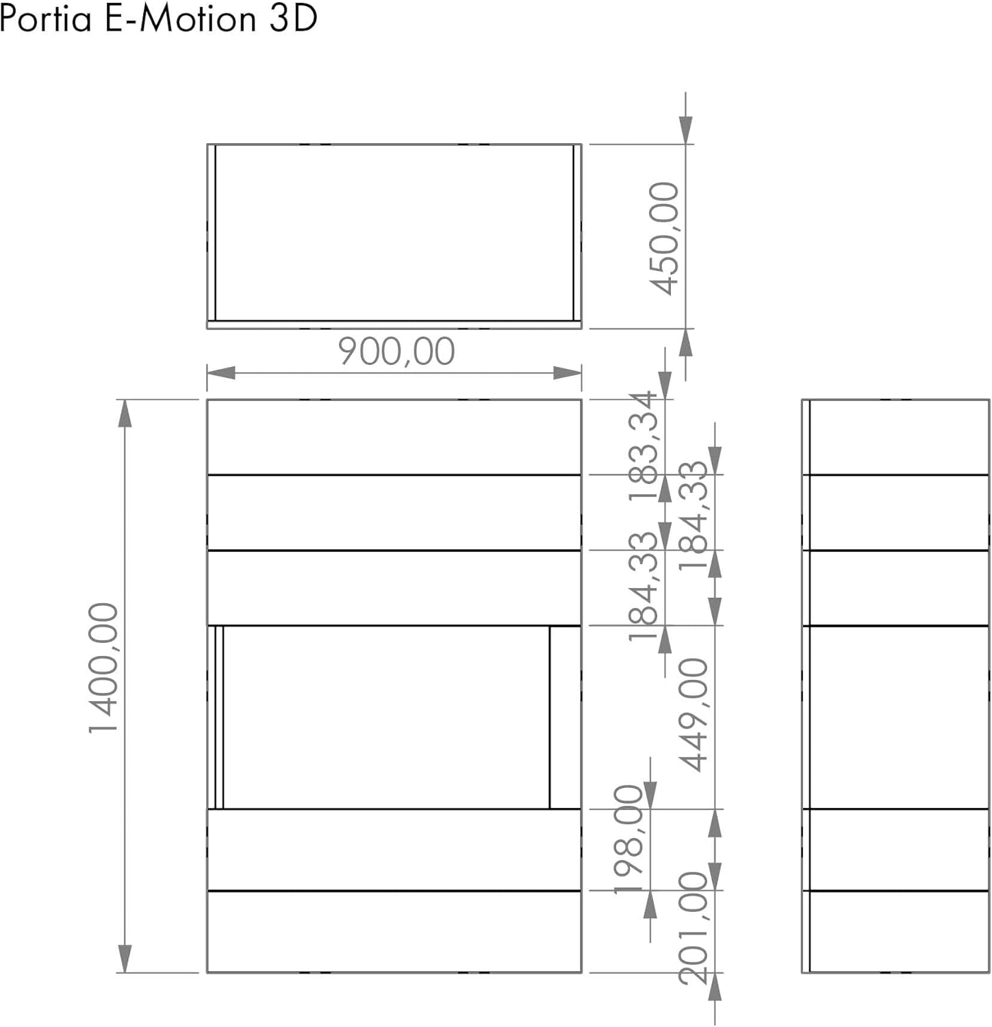 GLOW FIRE Kaminofen Portia linksoffen mit realistischem 3D E-Motion LED-Feuer - Stand-Elektrokamin mit Heizung und Kaminfeuer, Knistereffekt & Timer, max. 1500 W, 140x90x45, Weiß