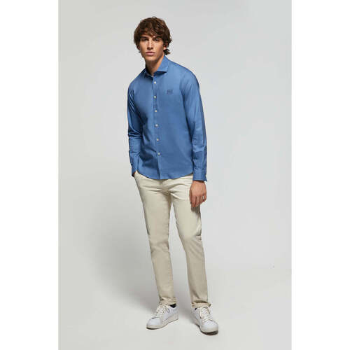 Polo Club - BLOCK FRAME MKT OXFORD SHIRT Azul