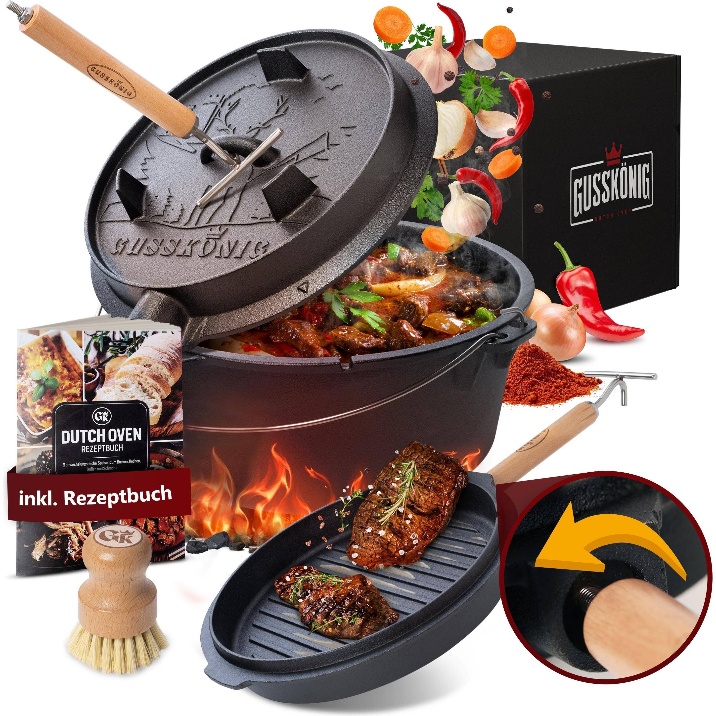 GUSSKÖNIG Grillgeschirr Dutch Oven Set
