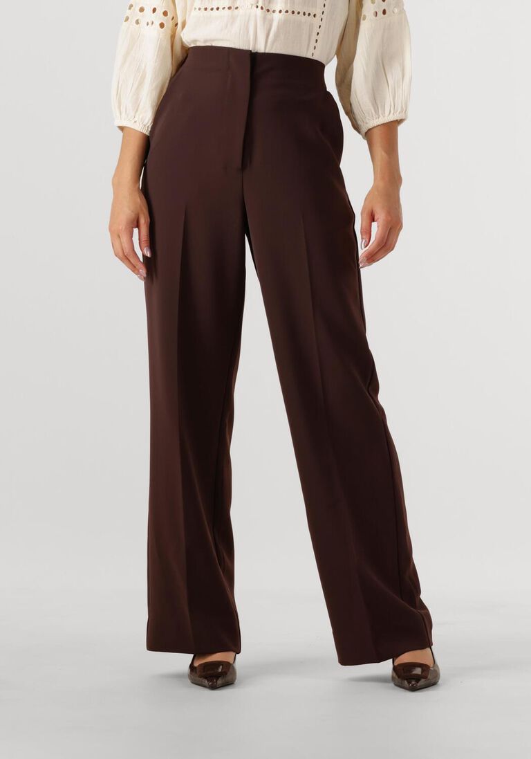 bruine second female wijde broek fique classic trousers