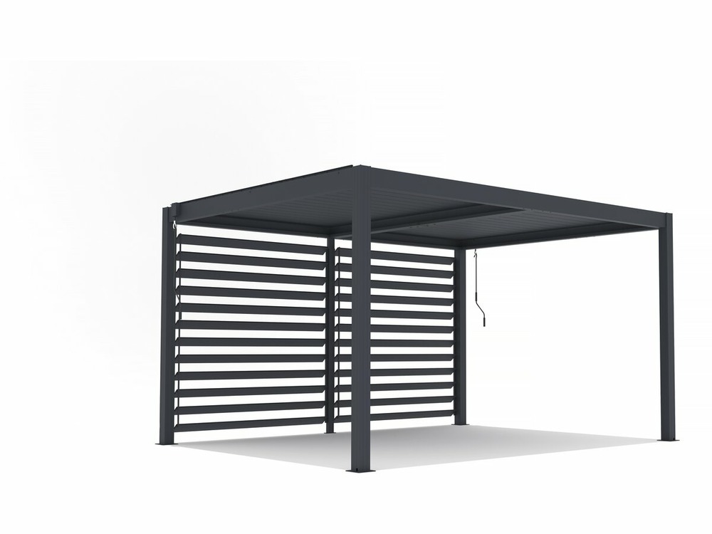 Pergola bioclimatique avec panneau 