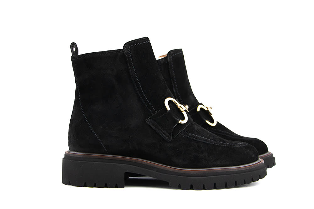 Paul Green Enkellaars Bit Soft Suede Black