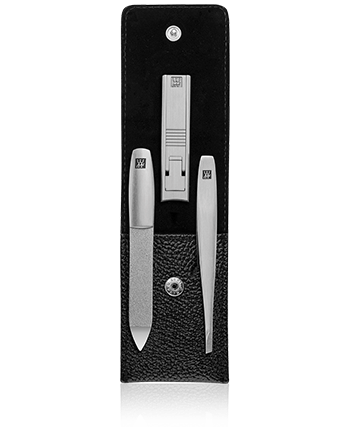 Zwilling Twinox Maniküre-Set im Leder-Etui Schwarz 3-teilig