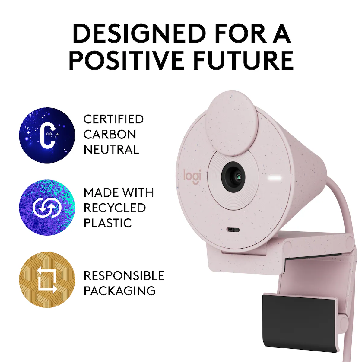 Logitech Brio 300 webkamera (rosa)