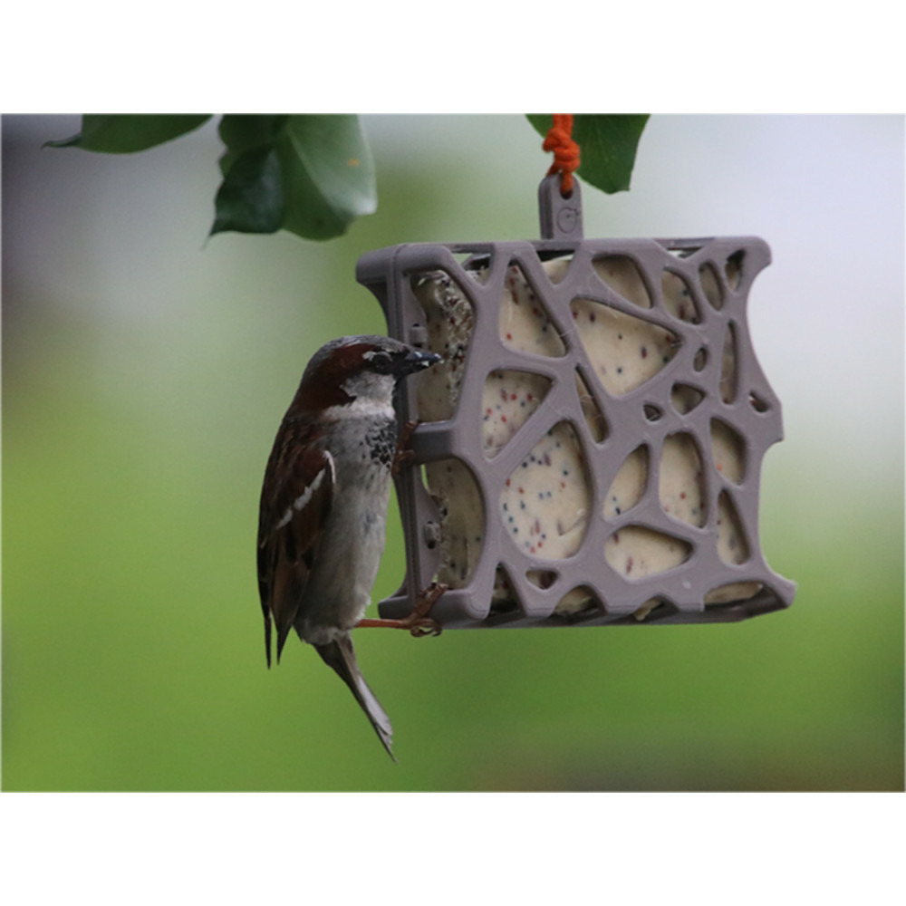 Mangeoire anna recyclé 13 x 15 cm, support à bloc de graisse pour oiseaux