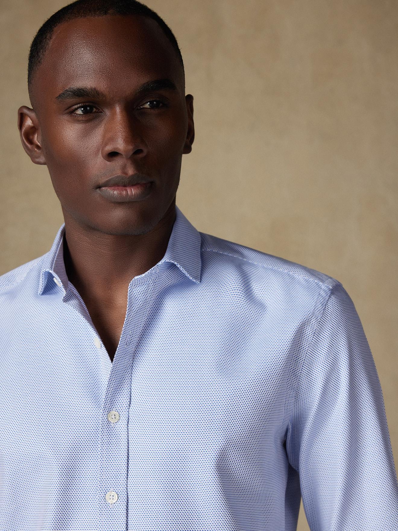 Chemise Caleb en twill bleu