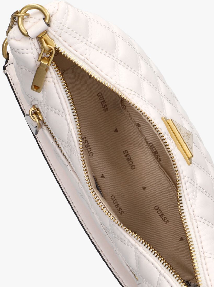 GUESS witte guess schoudertas giully top zip shoulder