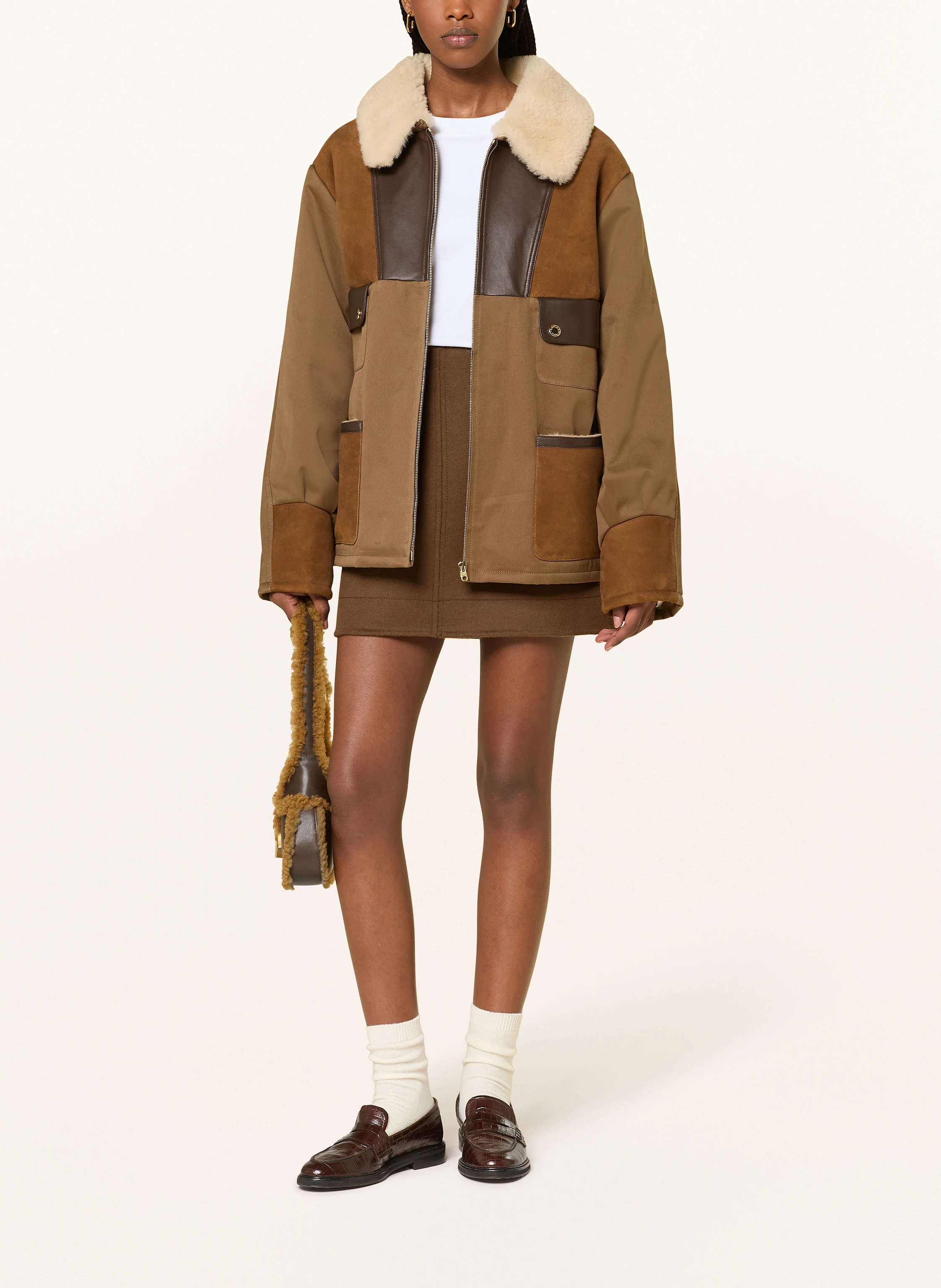 SANDRO Jacke im Materialmix