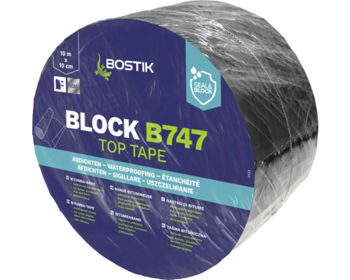 Bostik BLOCK B747 TOP TAPE bitumen tape lood 10 mx 10 cm