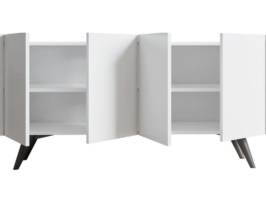 CONCEPT1 - Bahut Petra blanche 150 x 40 x 76cm