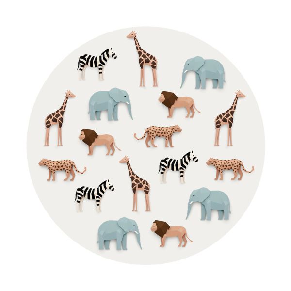 Studio Ditte Safari Cirkelbehang - 95 cm