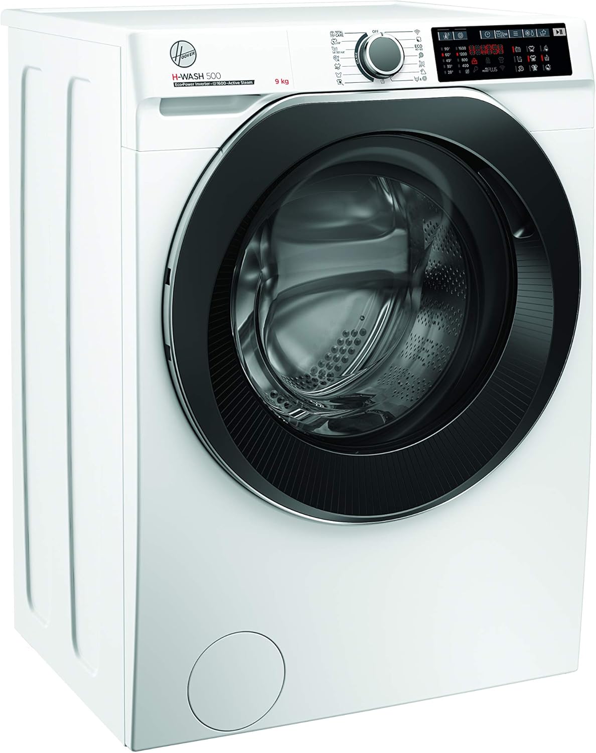 Hoover H-WASH 500 HWQ 69AMBS Waschmaschine / 9kg / 1600 U/Min. / Eco-Power Inverter Motor/ActiveSteam Dampffunktion/Mengenautomatik Plus/Aquastop/WLAN
