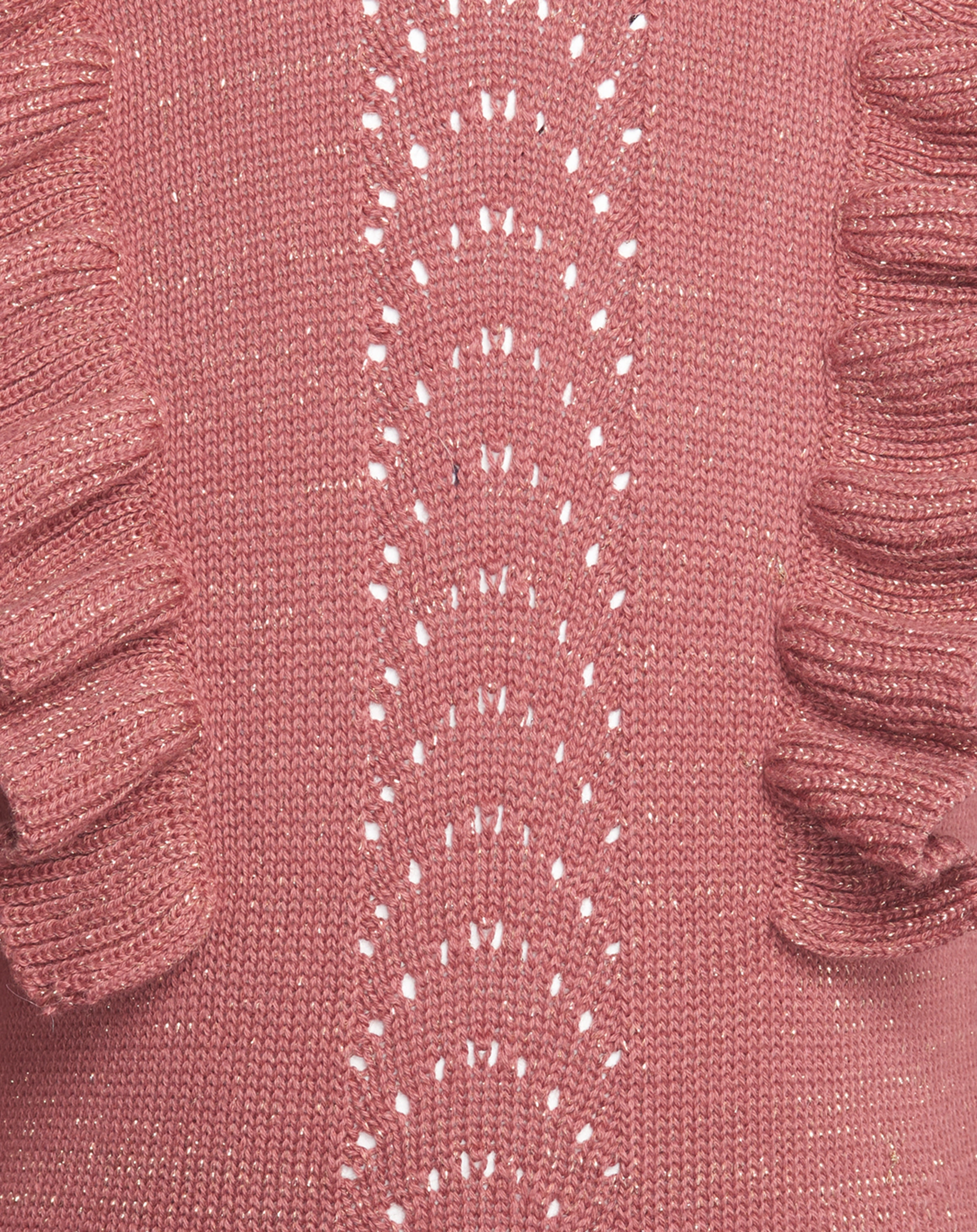Pullover SHIMMER mit Rüschen in withered rose