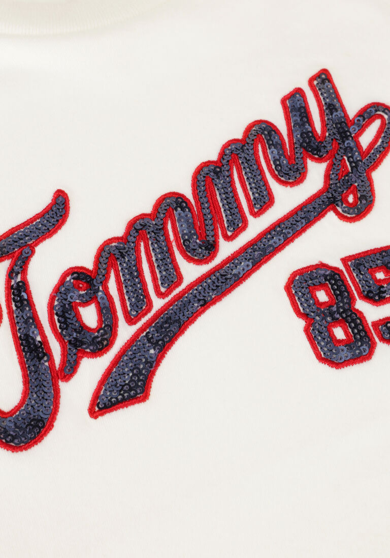 TOMMY HILFIGER witte tommy hilfiger t-shirt tommy sequins tee s/s