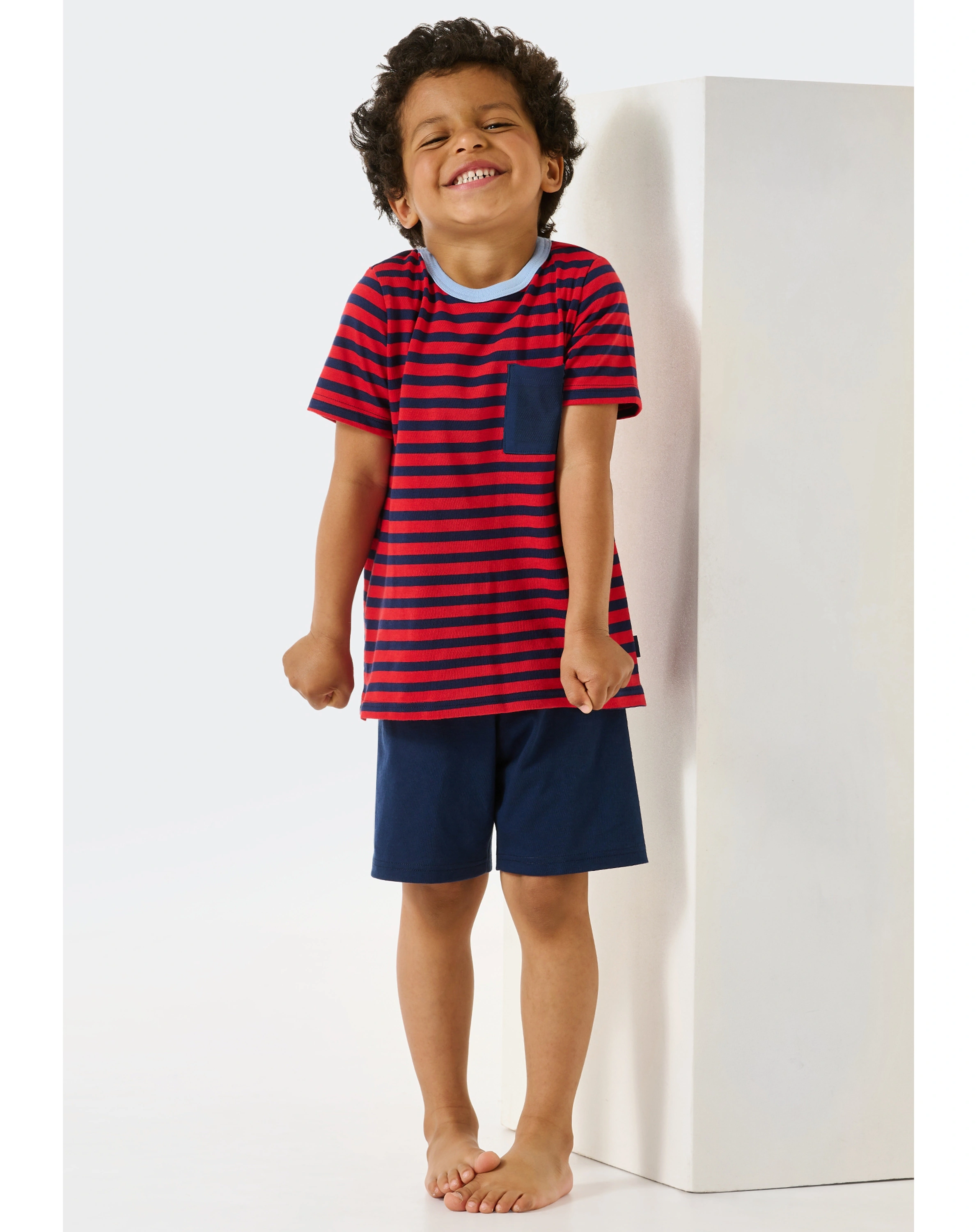Schlafanzug GOOD NIGHT STRIPED kurz in rot