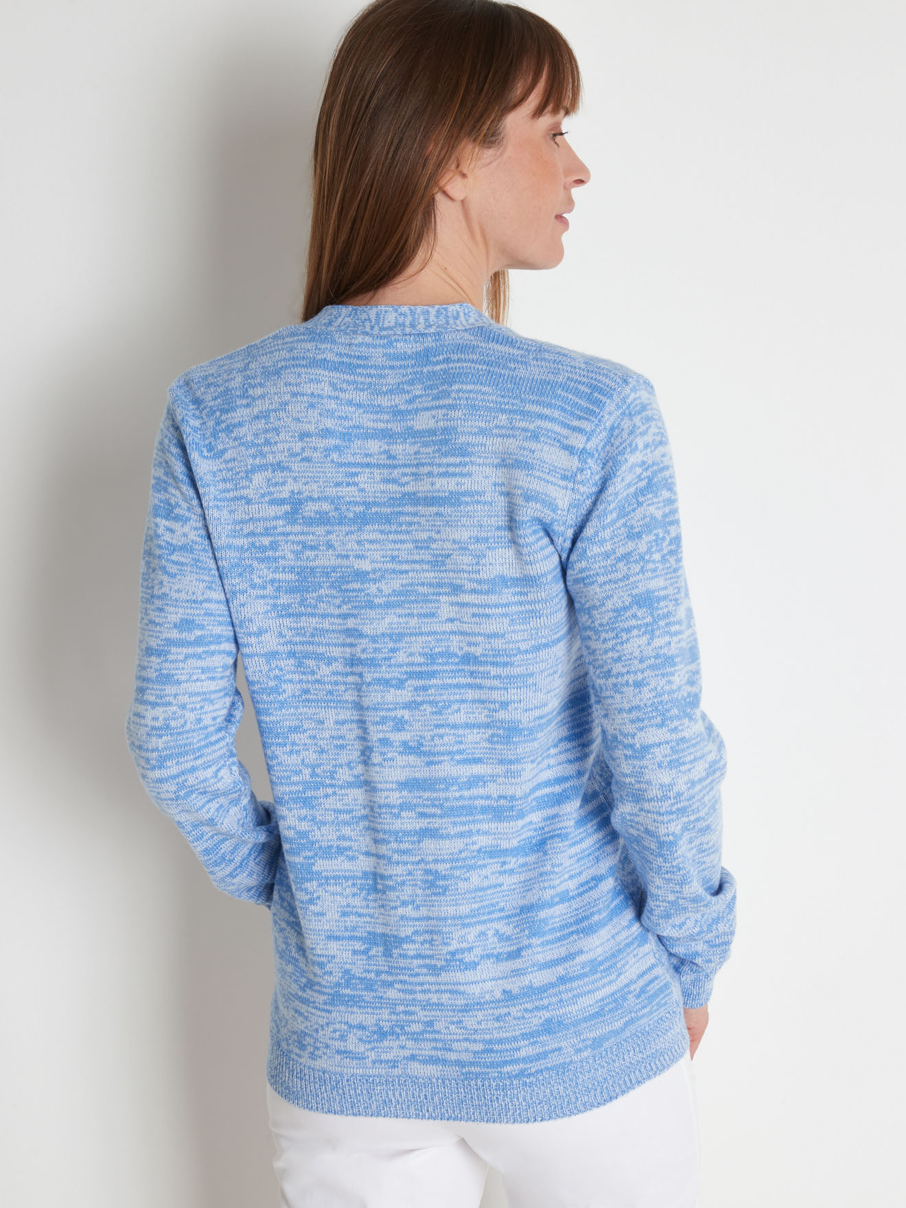Gilet classique en maille chinée