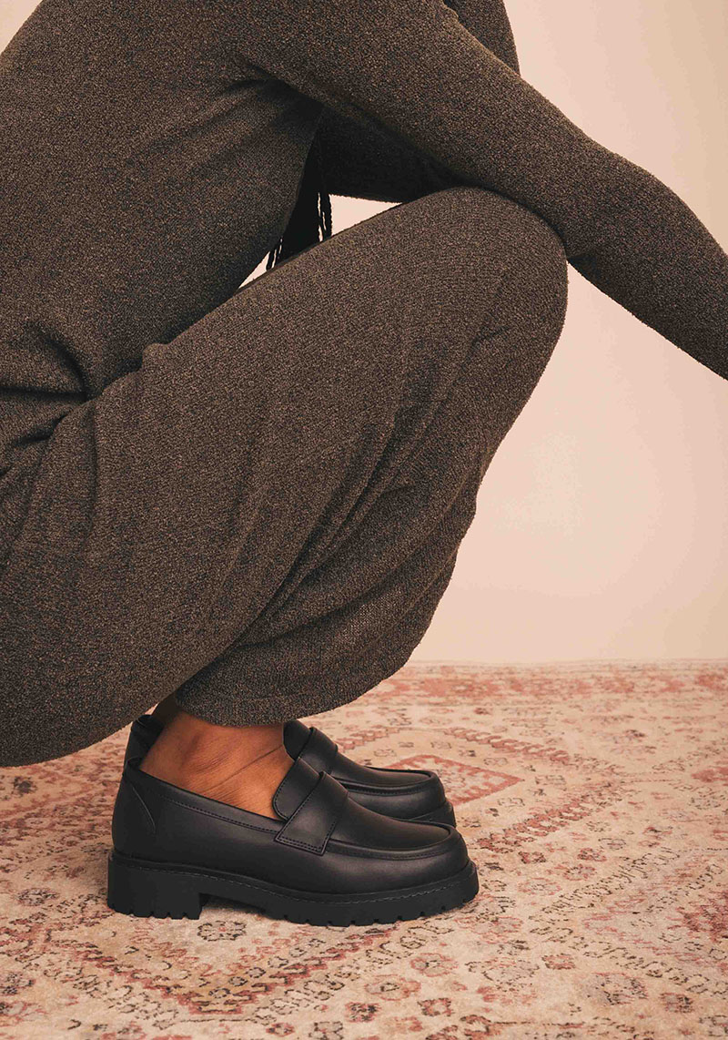 NAE Vegan Shoes Moccasin Alessia Black - vegan