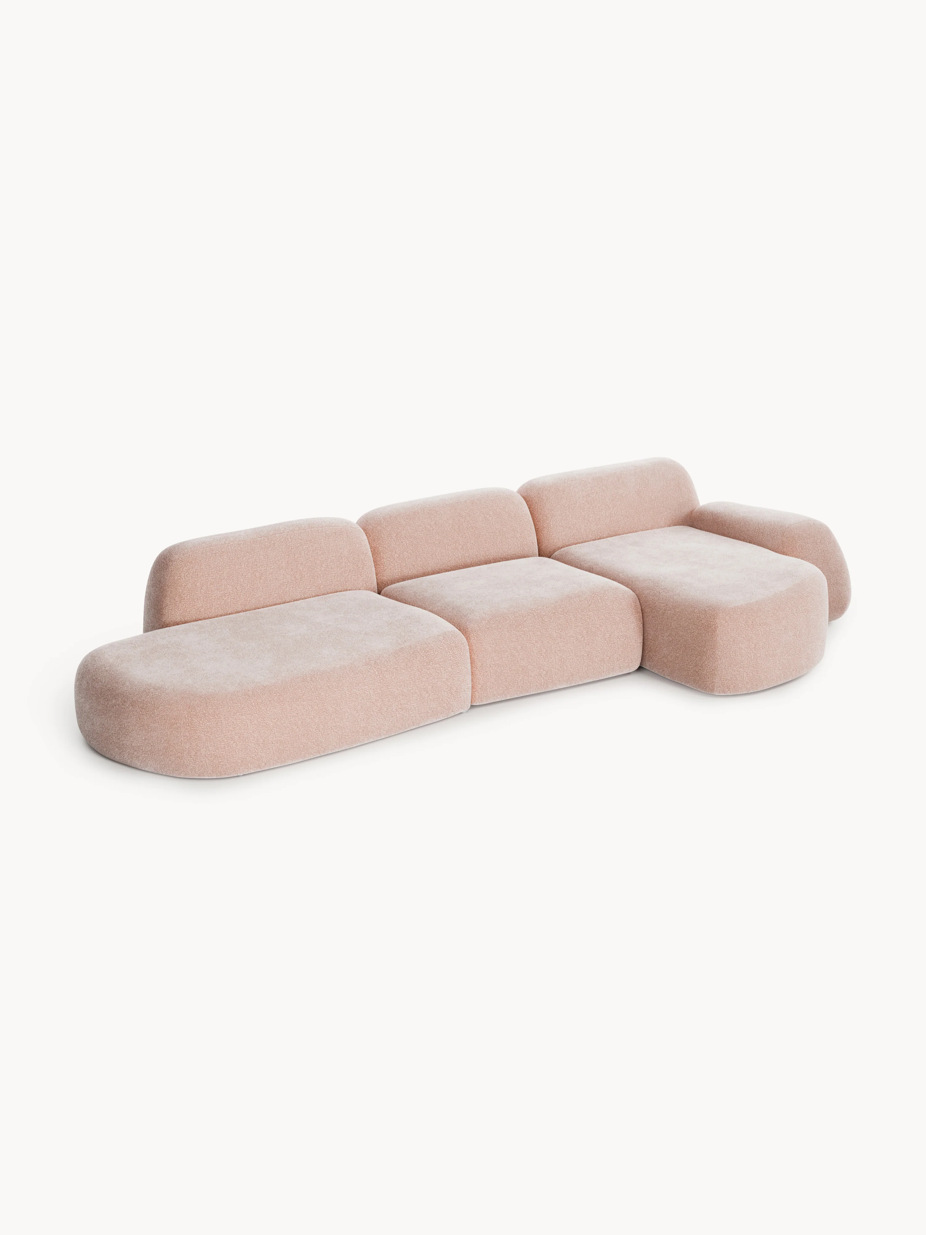 Modulaire hoekbank Wolke (4-zits) met chaise longue