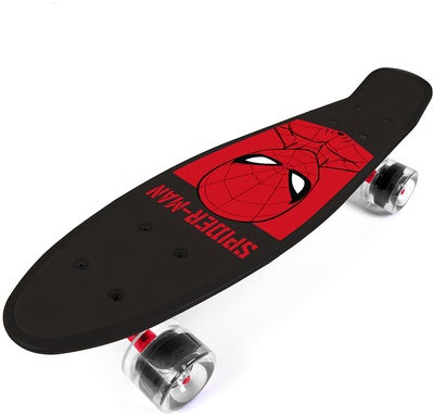 Marvel Spider-Man Pennyboard Skateboard, Svart/Rød
