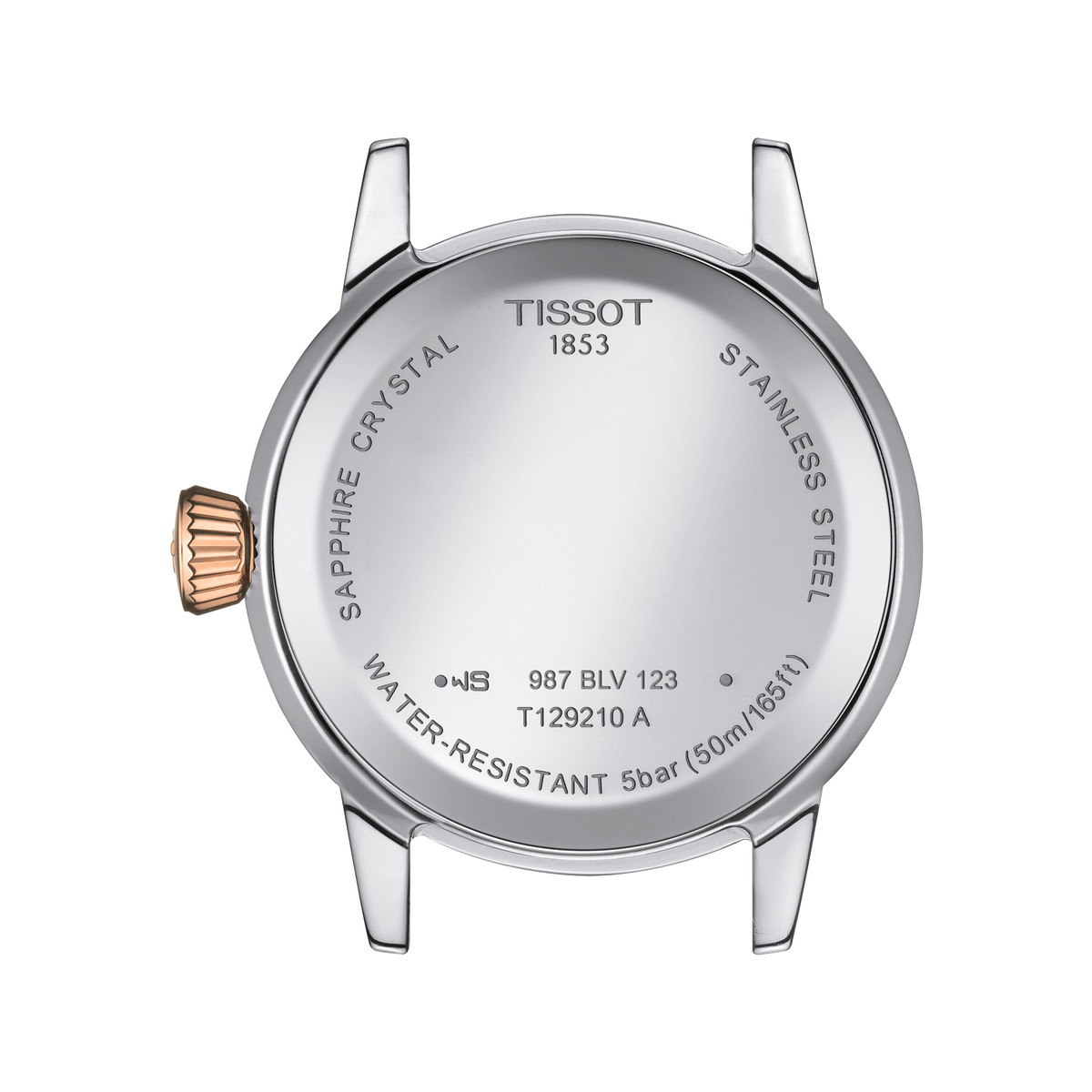 Montre TISSOT T-classic femme bracelet acier inoxydable bicolore rose