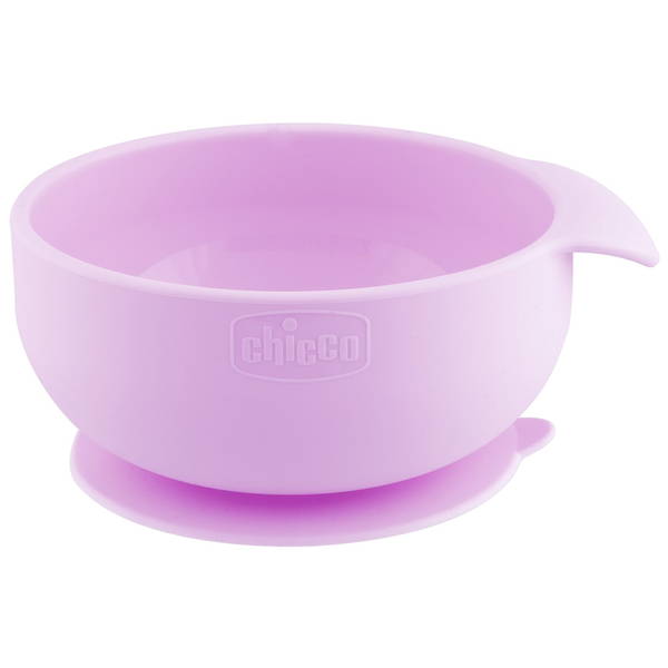 ChiccoChicco   Silikonschale mit Saugfuss pink