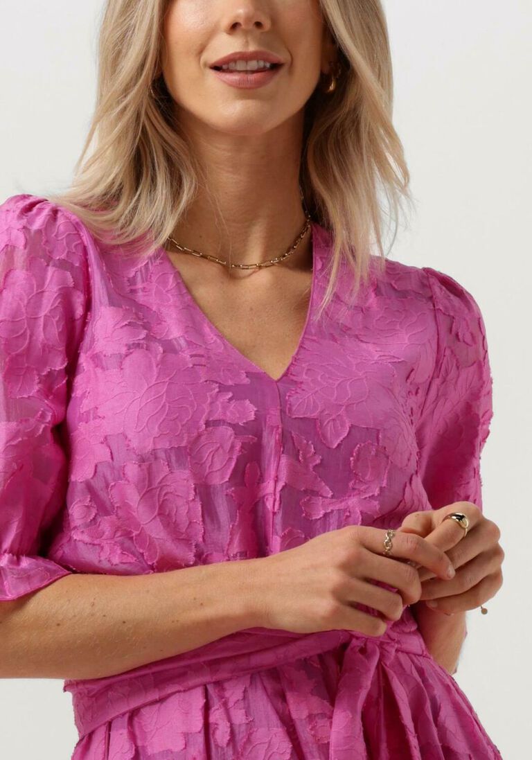SELECTED FEMME roze selected femme midi jurk slfcathi-sadie 3/4 ankle dress