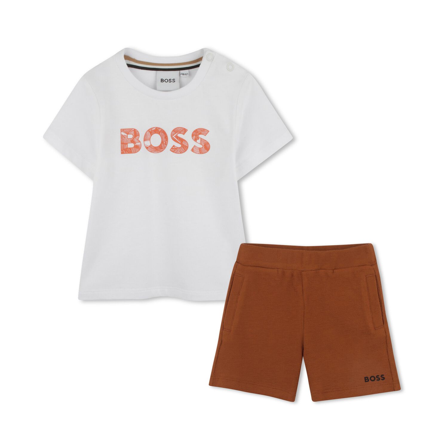 Hugo Boss Logo Zomerset Baby Wit/Bruin