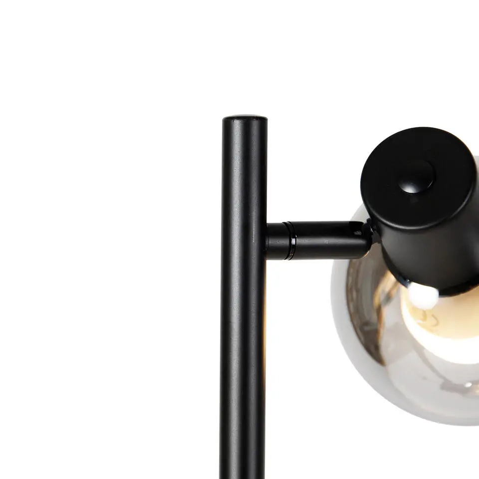 Qazqa vloerlampen vidro zwart e14