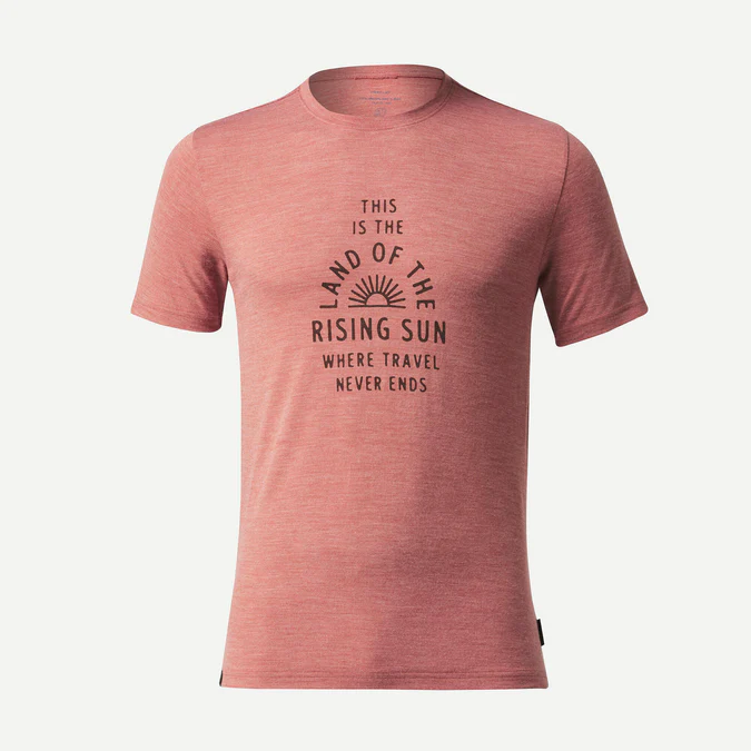 Decathlon Forclaz - Camiseta Forclaz Masculina de Viagem em Lã Merino 500