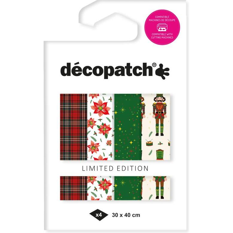 Assortiment de 4 papiers Foil Noël - Soldat Casse Noisette - Assortiment