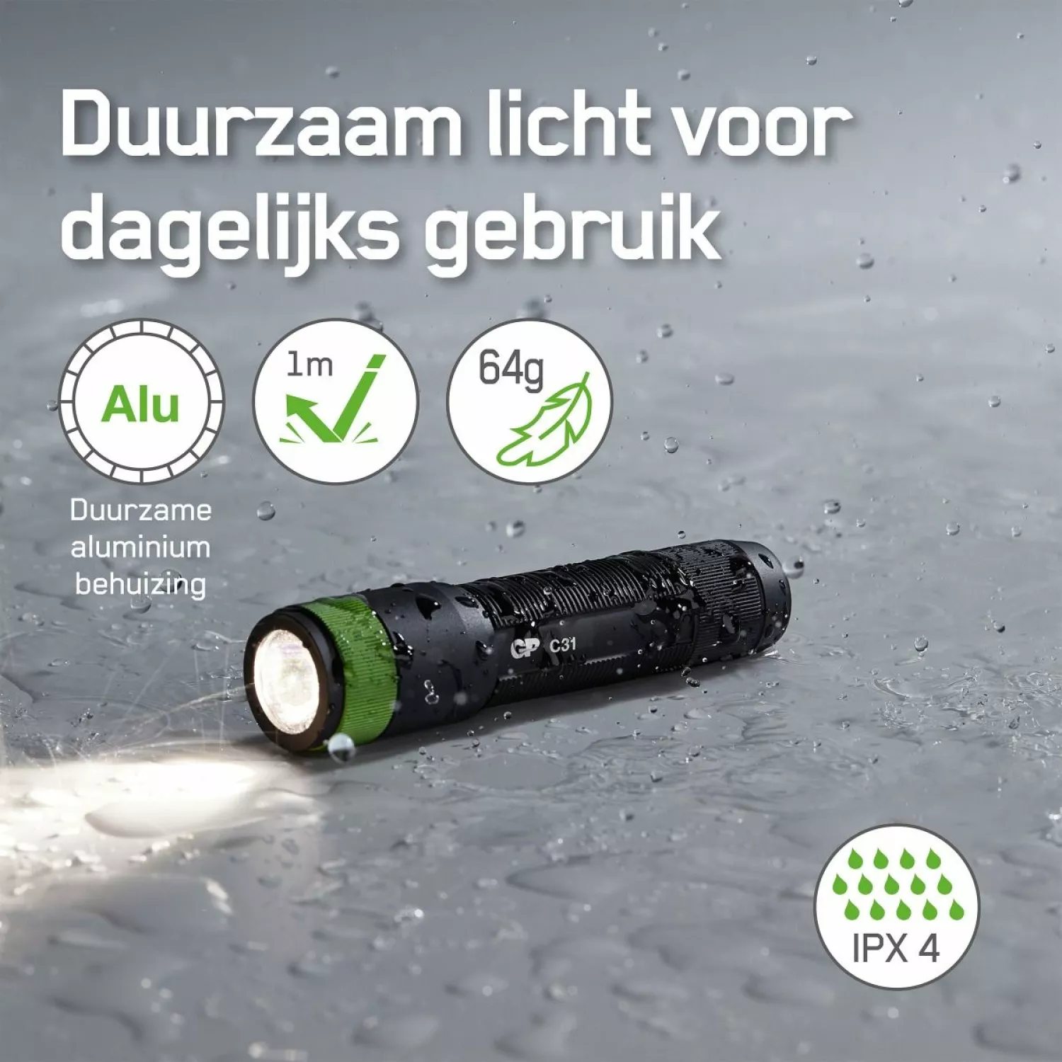 GP C31X Zaklamp - 100lumen - 1XAA - 75m - 260GPACT0C31X000