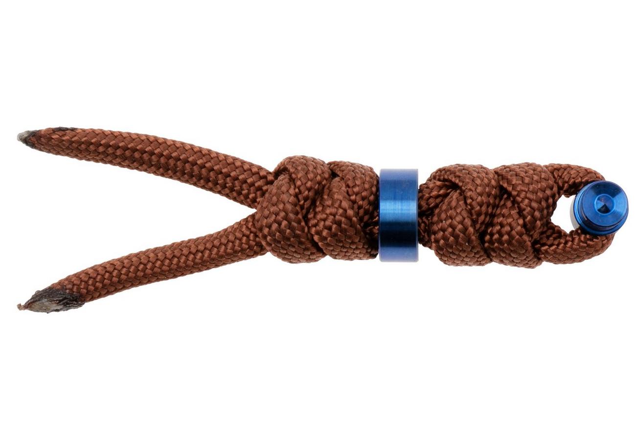 Chris Reeve Large Sebenza/Umnumzaan Lanyard with bead rust/blue COM-7131