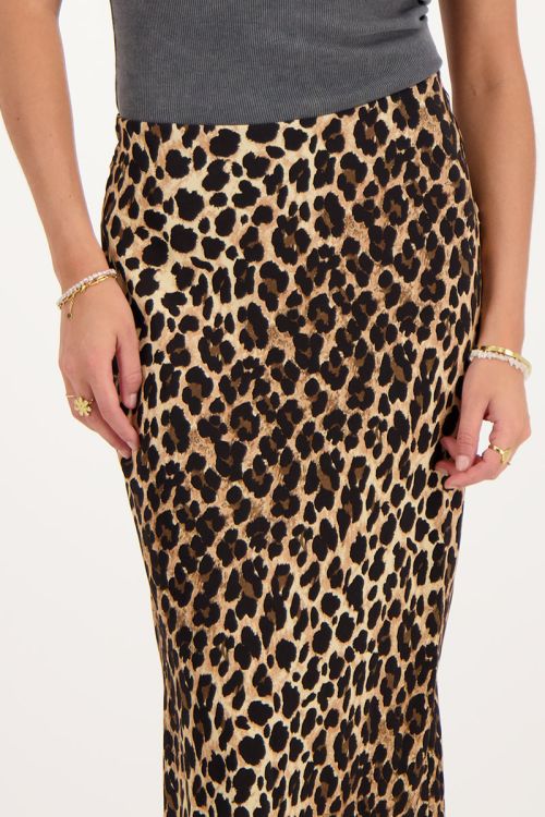 Panterprint midi skirt