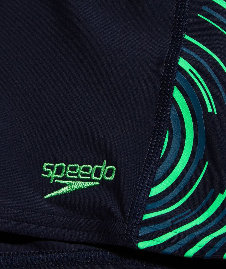 Speedo aquashorts til drenge - Plastisol Placement - Sort/grøn