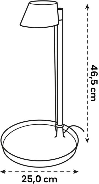 Elho plantenlamp grijs D 25 H 47 cm