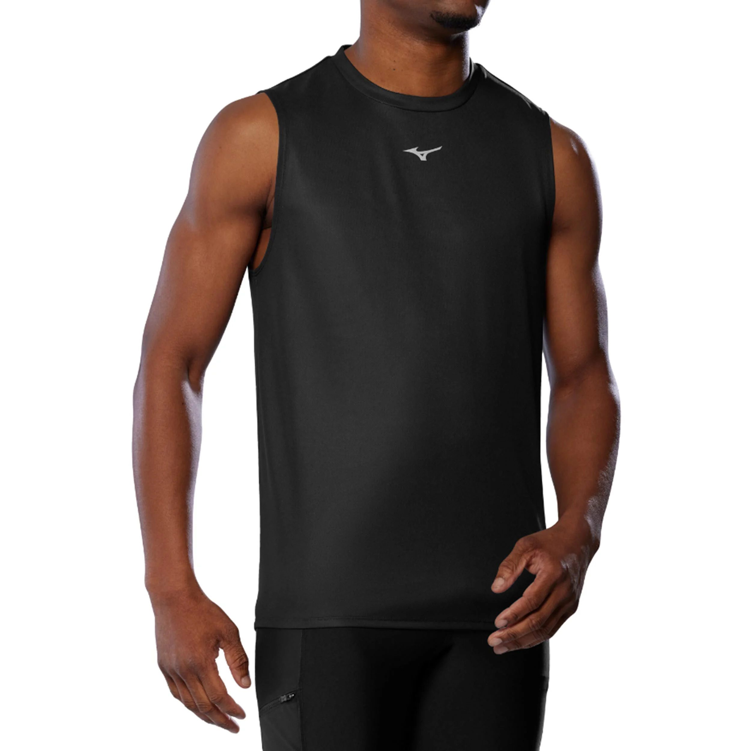 Mizuno Core Graphic Sleeveless Maillot De Course Hommes - Noir