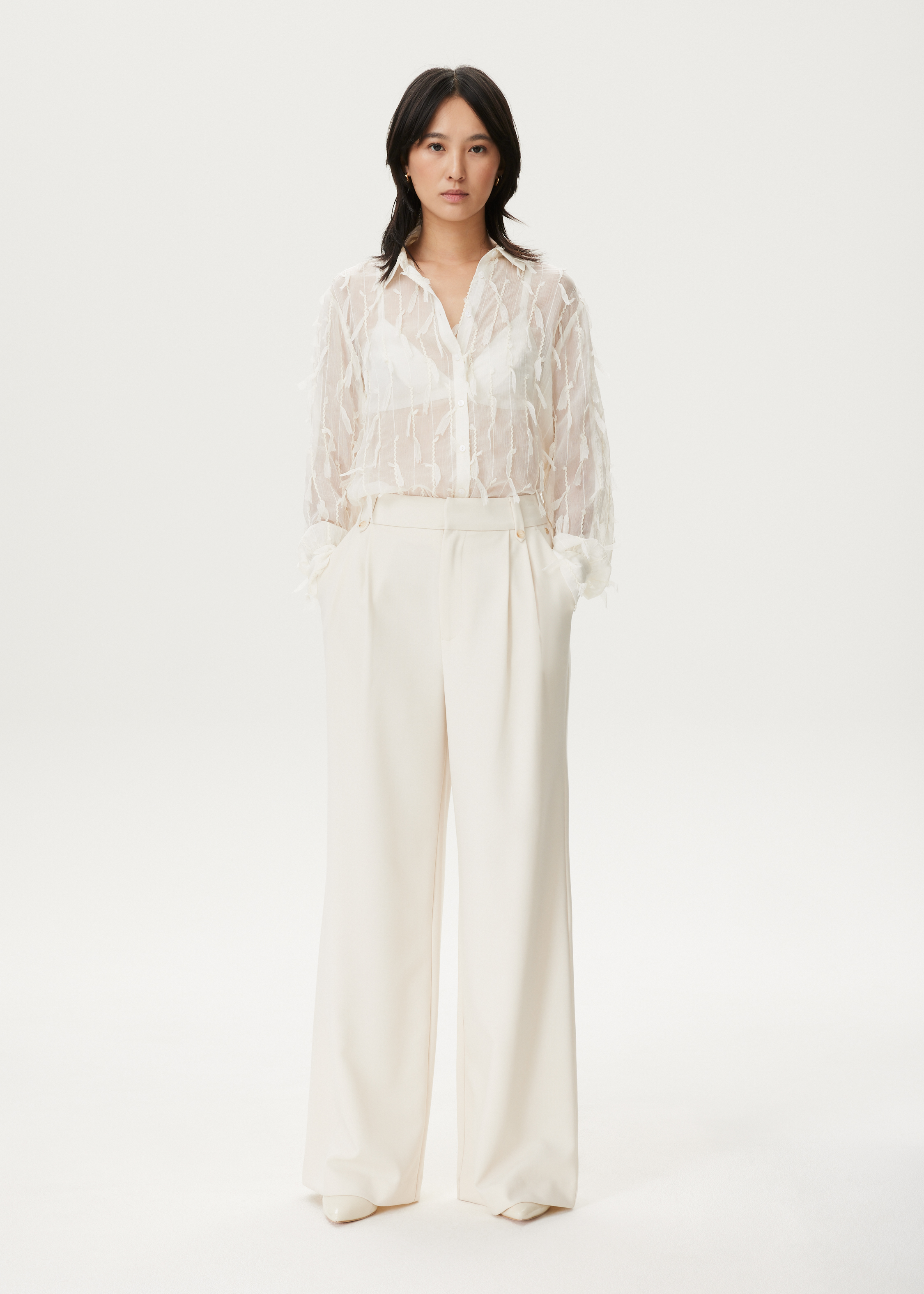 Blouse met all-over franjes