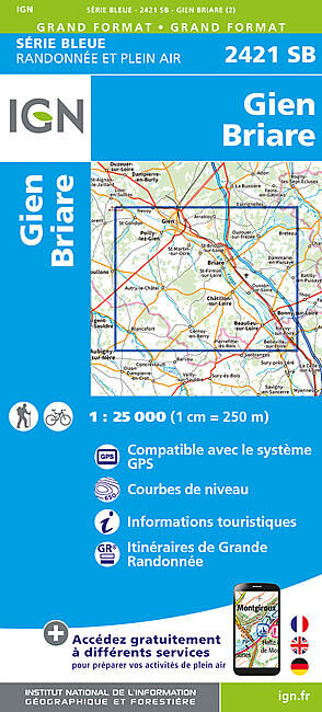 IGN - 2421 SB GIEN BRIARE 1 25 000