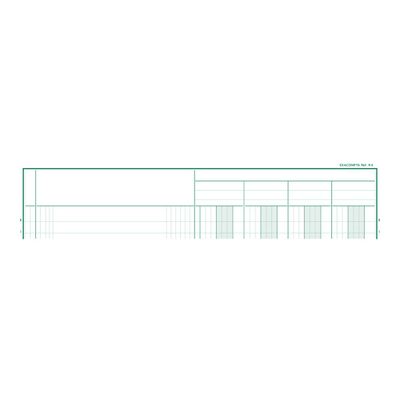 Exacompta - Registre 4 colonnes sur 1 page - 32 x 25 cm - 200 pages