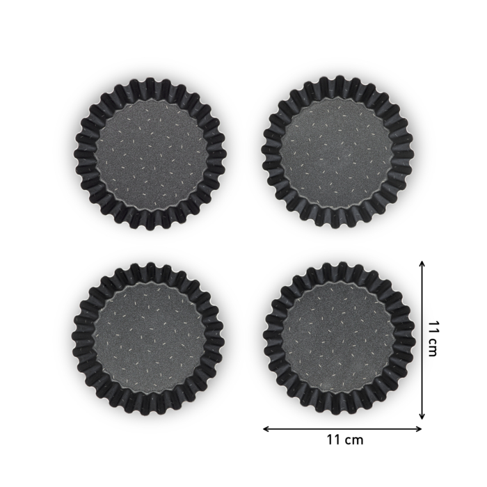 Perfectbake lot de 4 moules à tartelettes 11cm