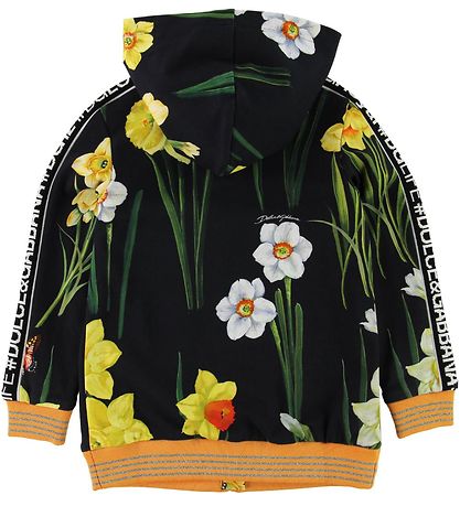 Dolce & Gabbana Kapuzenjacke - Schwarz m. Blumen