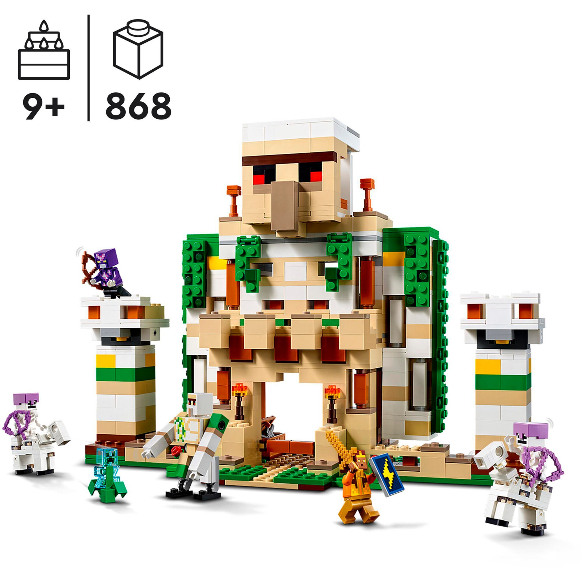 LEGO Konstruktionsspielzeug Minecraft Die Eisengolem-Festung